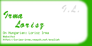 irma lorisz business card